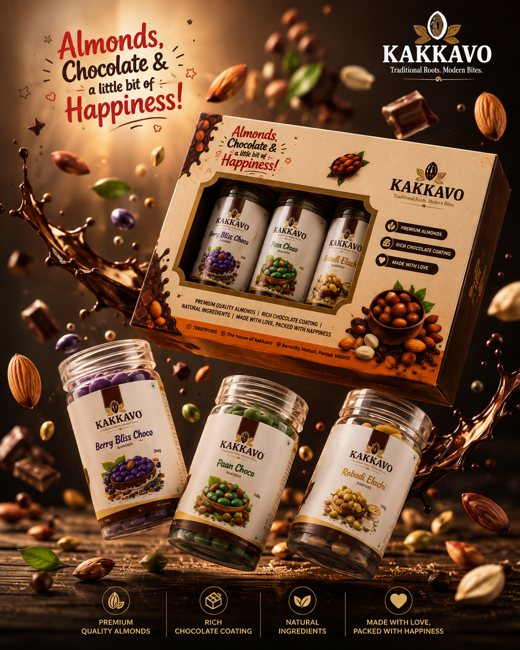 3 Flavour Almond Choco Gift Set