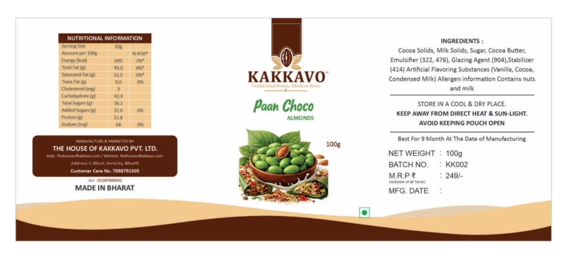 Paan Choco almonds